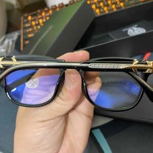 Black Designer Gothic glasses Chrome Heart style